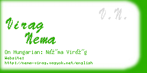 virag nema business card